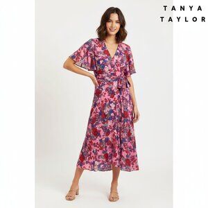 Tanya Taylor Blaire Floral Wrap Dress NWT Size 0